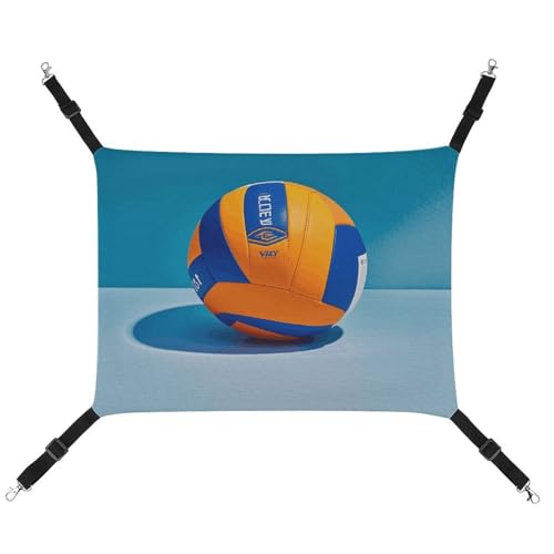 DWVSFJM Blaue Volleyball-Katzen-Hängematte, verstellbar, ruhend, schläfrige Katze, Fensterpolster, Haustier-Hängematte, weiches Bett für Katzen, Kaninchen oder andere Kleintiere DWVSFJM Blaue Volleyball-Katzen-Hängematte, verstellbar, ruhend, schläfrige Katze, Fensterpolster, Haustier-Hängematte, weiches Bett für Katzen, Kaninchen oder andere Kleintiere von DWVSFJM