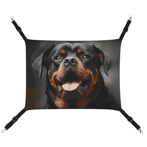 DWVSFJM Coole Rottweiler-Hängematte, verstellbar, ruhend, schläfrige Katze, Fensterpolster, Haustier-Hängematte, weiches Bett für Katzen, Kaninchen oder andere Kleintiere DWVSFJM Coole Rottweiler-Hängematte, verstellbar, ruhend, schläfrige Katze, Fensterpolster, Haustier-Hängematte, weiches Bett für Katzen, Kaninchen oder andere Kleintiere von DWVSFJM