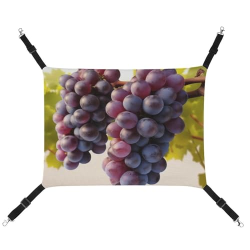 DWVSFJM Desert Grapes Katzenhängematte, Haustierkäfig-Hängematte, weiches Haustier-Hängebett mit verstellbaren Gurten und Metallhaken-Muster, warme hängende Haustiermatten für Katzen, kleine Hunde, von DWVSFJM