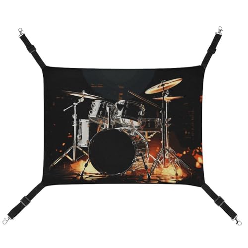 DWVSFJM Drummer Cat Hängematte, verstellbar, ruhend, schläfrige Katze, Fensterpolster, Haustier-Hängematte, weiches Bett für Katzen, Kaninchen oder andere Kleintiere DWVSFJM Drummer Cat Hängematte, verstellbar, ruhend, schläfrige Katze, Fensterpolster, Haustier-Hängematte, weiches Bett für Katzen, Kaninchen oder andere Kleintiere von DWVSFJM