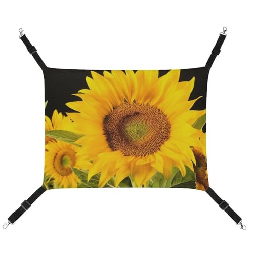 DWVSFJM Golden Yellow Sonnenblume Katze Hängematte Haustier Käfig Hängematte Weiches Haustier Hängebett mit verstellbaren Riemen und Metallhaken Muster Warme hängende Haustiermatten für Katzen Kleine DWVSFJM Golden Yellow Sonnenblume Katze Hängematte Haustier Käfig Hängematte Weiches Haustier Hängebett mit verstellbaren Riemen und Metallhaken Muster Warme hängende Haustiermatten für Katzen Kleine von DWVSFJM