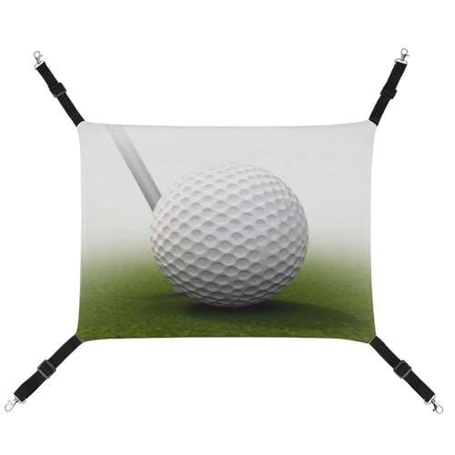 DWVSFJM Golfball-Katzen-Hängematte, Haustierkäfig-Hängematte, weiches Haustier-Hängebett mit verstellbaren Gurten und Metallhaken-Muster, warme hängende Haustiermatten für Katzen, kleine Hunde, von DWVSFJM