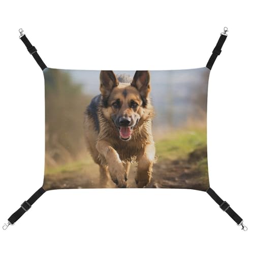 DWVSFJM Hängematte, Motiv: Deutscher Schäferhund, Katze, verstellbar, ruhend, schläfrige Katze, Fensterpolster, Haustier-Hängematte, weiches Bett für Katzen, Kaninchen oder andere Kleintiere DWVSFJM Hängematte, Motiv: Deutscher Schäferhund, Katze, verstellbar, ruhend, schläfrige Katze, Fensterpolster, Haustier-Hängematte, weiches Bett für Katzen, Kaninchen oder andere Kleintiere von DWVSFJM