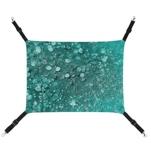 DWVSFJM Katzenhängematte mit Glitzer, verstellbar, ruhend, schläfrige Katze, Fensterpolster, Haustier-Hängematte, weiches Bett für Katzen, Kaninchen oder andere Kleintiere, Türkis DWVSFJM Katzenhängematte mit Glitzer, verstellbar, ruhend, schläfrige Katze, Fensterpolster, Haustier-Hängematte, weiches Bett für Katzen, Kaninchen oder andere Kleintiere, Türkis von DWVSFJM