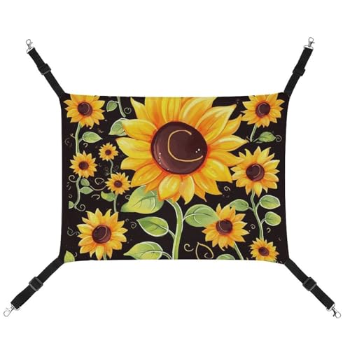 DWVSFJM Niedliche Sonnenblumen-Hängematte, verstellbar, ruhend, schläfrige Katze, Fensterpolster, Haustier-Hängematte, weiches Bett für Katzen, Kaninchen oder andere Kleintiere DWVSFJM Niedliche Sonnenblumen-Hängematte, verstellbar, ruhend, schläfrige Katze, Fensterpolster, Haustier-Hängematte, weiches Bett für Katzen, Kaninchen oder andere Kleintiere von DWVSFJM