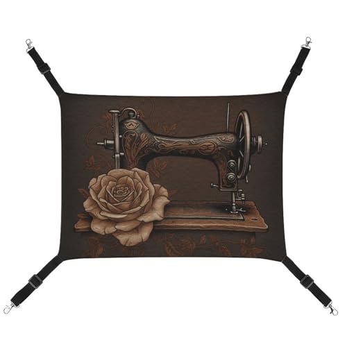 DWVSFJM Rose and Sewing Machine Cat Hanging Hammock Adjustable Resting Sleepy Cat Window Pad Pets Hammock Soft Bed for Cats Rabbits Or Other Small Animals DWVSFJM Rose and Sewing Machine Cat Hanging Hammock Adjustable Resting Sleepy Cat Window Pad Pets Hammock Soft Bed for Cats Rabbits Or Other Small Animals von DWVSFJM