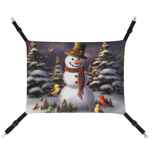 DWVSFJM Schneemann Vögel Weihnachtsbaum Katze Hängematte Haustier Käfig Hängematte Weiches Haustier Hängebett mit verstellbaren Riemen und Metallhaken Muster Warme hängende Haustiermatten für Katzen DWVSFJM Schneemann Vögel Weihnachtsbaum Katze Hängematte Haustier Käfig Hängematte Weiches Haustier Hängebett mit verstellbaren Riemen und Metallhaken Muster Warme hängende Haustiermatten für Katzen von DWVSFJM