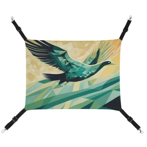 DWVSFJM Silhouette Painting Katzenhängematte Haustierkäfig Hängematte Weiches Haustier Hängebett mit verstellbaren Riemen und Metallhaken Muster Warme hängende Haustiermatten für Katzen Kleine Hunde von DWVSFJM