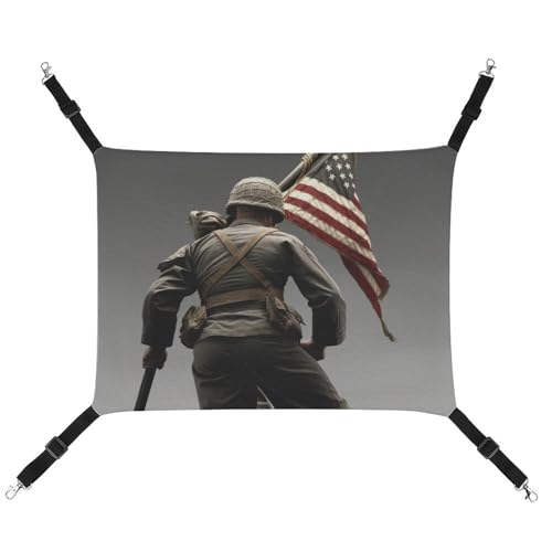 DWVSFJM United States Marine Katzenhängematte, Haustierkäfig-Hängematte, weiches Haustier-Hängebett mit verstellbaren Gurten und Metallhaken-Muster, warme hängende Haustiermatten für Katzen, kleine DWVSFJM United States Marine Katzenhängematte, Haustierkäfig-Hängematte, weiches Haustier-Hängebett mit verstellbaren Gurten und Metallhaken-Muster, warme hängende Haustiermatten für Katzen, kleine von DWVSFJM