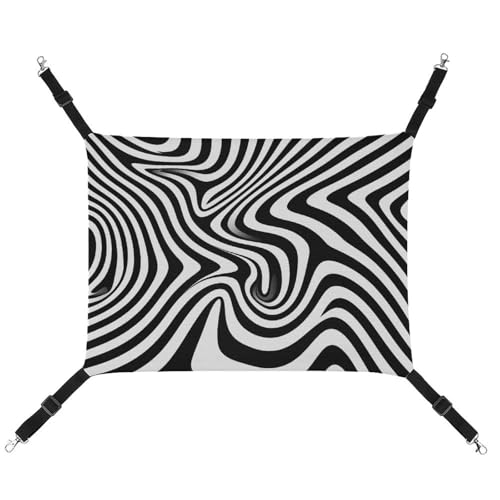DWVSFJM Whirlpool Illusion Katzenhängematte, Haustierkäfig-Hängematte, weiches Haustier-Hängebett mit verstellbaren Gurten und Metallhaken-Muster, warme hängende Haustiermatten für Katzen, kleine DWVSFJM Whirlpool Illusion Katzenhängematte, Haustierkäfig-Hängematte, weiches Haustier-Hängebett mit verstellbaren Gurten und Metallhaken-Muster, warme hängende Haustiermatten für Katzen, kleine von DWVSFJM