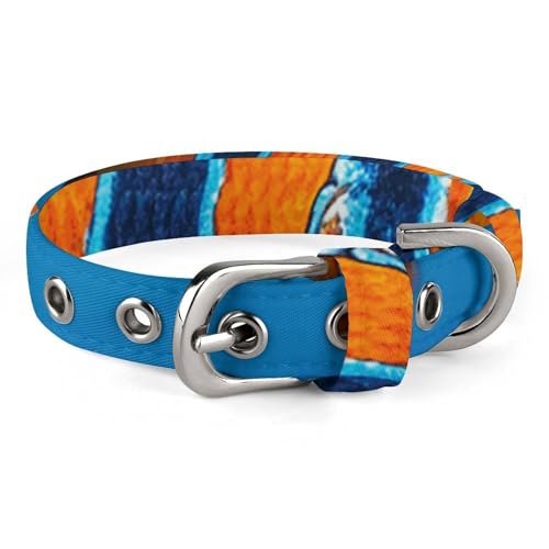 Fishes Hundehalsband, verstellbar, weich und bequem, Welpenhalsbänder mit Metallschnalle, Haustierhalsband für kleine, mittelgroße Haustiere Fishes Hundehalsband, verstellbar, weich und bequem, Welpenhalsbänder mit Metallschnalle, Haustierhalsband für kleine, mittelgroße Haustiere von DWVSFJM