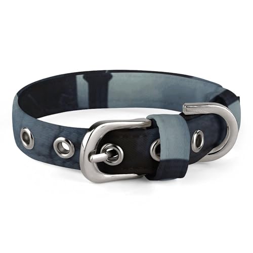 Gothic Happy Halloween Hundehalsband, verstellbar, weich und bequem, Welpenhalsbänder mit Metallschnalle, Haustierhalsband für kleine, mittelgroße Haustiere Gothic Happy Halloween Hundehalsband, verstellbar, weich und bequem, Welpenhalsbänder mit Metallschnalle, Haustierhalsband für kleine, mittelgroße Haustiere von DWVSFJM