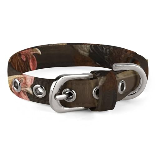 Hundehalsband mit Brathähnchen-Motiv, verstellbar, weich und bequem, Welpenhalsbänder mit Metallschnalle, Haustierhalsband für kleine, mittelgroße Haustiere Hundehalsband mit Brathähnchen-Motiv, verstellbar, weich und bequem, Welpenhalsbänder mit Metallschnalle, Haustierhalsband für kleine, mittelgroße Haustiere von DWVSFJM
