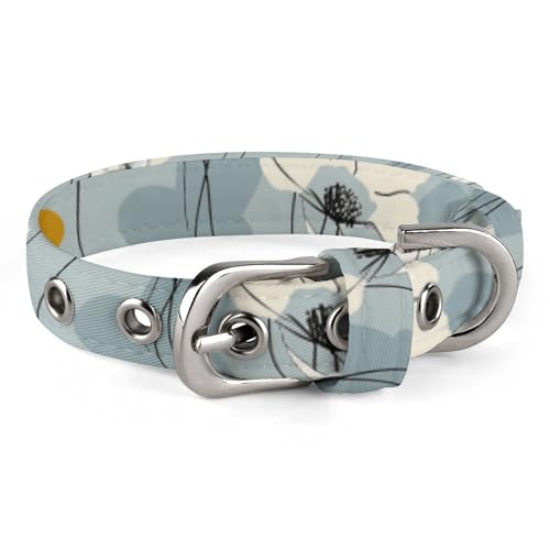Hundehalsband mit Metallschnalle, handgefertigt, Traktion, Schutzhülle für kleine, mittelgroße Hunde, Katzen und Haustiere, Hellblau von DWVSFJM