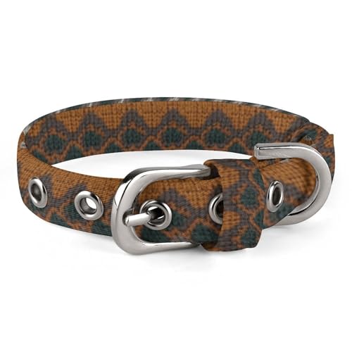 Hundehalsband mit Metallschnalle, handgefertigt, Traktion, Schutzhülle für kleine, mittelgroße Hunde, Katzen und Haustiere von DWVSFJM