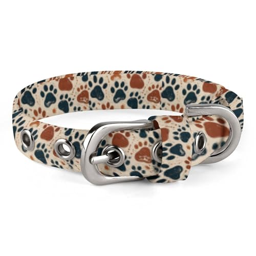 Hundehalsband mit Metallschnalle, handgefertigt, Traktion, Schutzhülle für kleine, mittelgroße Hunde, Katzen und Haustiere von DWVSFJM