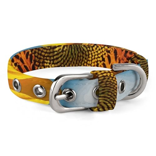 Hundehalsband mit Sonnenblumen-Motiv, verstellbar, weich und bequem, Welpenhalsbänder mit Metallschnalle, Haustierhalsband für kleine, mittelgroße Haustiere Hundehalsband mit Sonnenblumen-Motiv, verstellbar, weich und bequem, Welpenhalsbänder mit Metallschnalle, Haustierhalsband für kleine, mittelgroße Haustiere von DWVSFJM