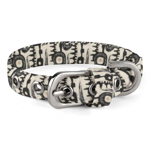 Hundehalsband mit afrikanischem Druck-Design, mit Metallschnalle, handgefertigt, Traktion, Schutzhülle für kleine, mittelgroße Hunde, Katzen und Haustiere von DWVSFJM
