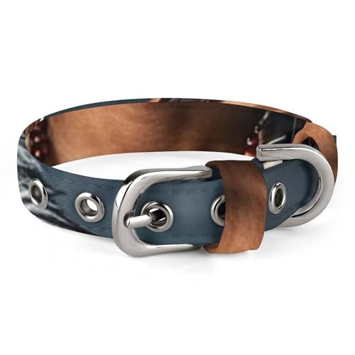 Indigene Menschen und Wölfe Hundehalsband, verstellbar, weich und bequem, Welpenhalsbänder mit Metallschnalle, Haustierhalsband für kleine, mittelgroße Haustiere Indigene Menschen und Wölfe Hundehalsband, verstellbar, weich und bequem, Welpenhalsbänder mit Metallschnalle, Haustierhalsband für kleine, mittelgroße Haustiere von DWVSFJM