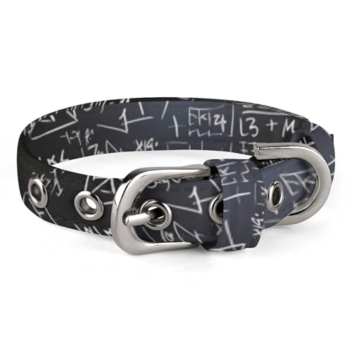 Math Formula Hundehalsband mit Metallschnalle, handgefertigt, Traktion, Schutzhülle für kleine, mittelgroße Hunde, Katzen und Haustiere von DWVSFJM