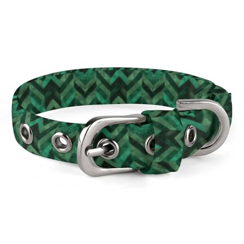 Mit Smaragdgrünem Hundehalsband mit Metallschnalle, handgefertigt, Traktion, Schutzhülle für kleine, mittelgroße Hunde, Katzen und Haustiere von DWVSFJM