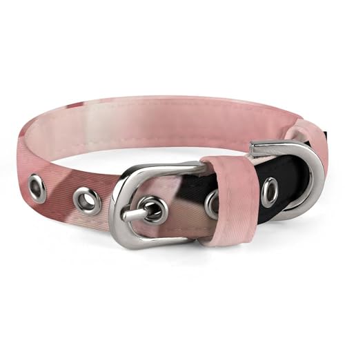 Pfingstrosen-Hundehalsband, verstellbar, weich und bequem, Welpenhalsbänder mit Metallschnalle, Haustierhalsband für kleine, mittelgroße Haustiere Pfingstrosen-Hundehalsband, verstellbar, weich und bequem, Welpenhalsbänder mit Metallschnalle, Haustierhalsband für kleine, mittelgroße Haustiere von DWVSFJM