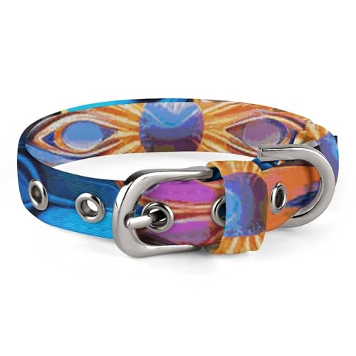 Rechteckiges Mandala-Hundehalsband, verstellbar, weich und bequem, Welpenhalsbänder mit Metallschnalle, Haustierhalsband für kleine, mittelgroße Haustiere Rechteckiges Mandala-Hundehalsband, verstellbar, weich und bequem, Welpenhalsbänder mit Metallschnalle, Haustierhalsband für kleine, mittelgroße Haustiere von DWVSFJM
