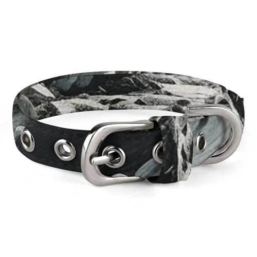 River and Gray Rocks Hundehalsband, verstellbar, weich und bequem, Welpenhalsband mit Metallschnalle, Haustierhalsband für kleine, mittelgroße Haustiere River and Gray Rocks Hundehalsband, verstellbar, weich und bequem, Welpenhalsband mit Metallschnalle, Haustierhalsband für kleine, mittelgroße Haustiere von DWVSFJM