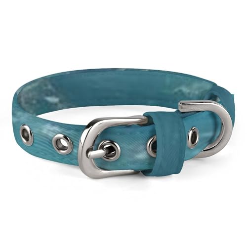 The Deep Blue Sea Hundehalsband, verstellbar, weich und bequem, Welpenhalsband mit Metallschnalle, Haustierhalsband für kleine, mittelgroße Haustiere The Deep Blue Sea Hundehalsband, verstellbar, weich und bequem, Welpenhalsband mit Metallschnalle, Haustierhalsband für kleine, mittelgroße Haustiere von DWVSFJM