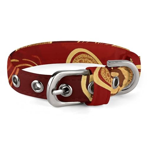 Valentine Hearts Golden Butterfly Hundehalsband, verstellbar, weich und bequem, Welpenhalsbänder mit Metallschnalle, Haustierhalsband für kleine, mittelgroße Haustiere Valentine Hearts Golden Butterfly Hundehalsband, verstellbar, weich und bequem, Welpenhalsbänder mit Metallschnalle, Haustierhalsband für kleine, mittelgroße Haustiere von DWVSFJM