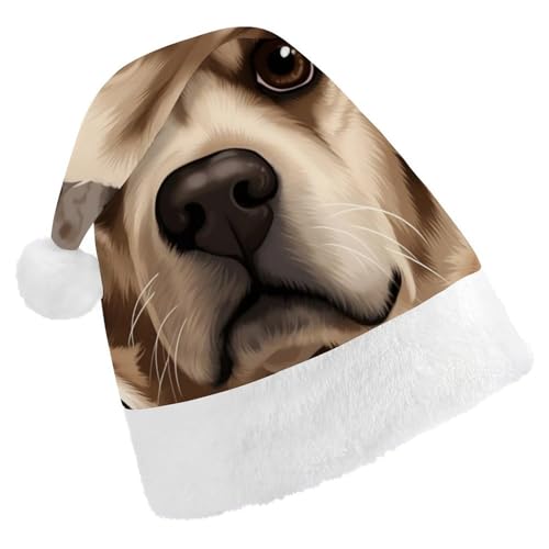 Weihnachtsmütze für Hunde, weich, waschbar, Uni, stilvolle Urlaubsmütze von DWVSFJM
