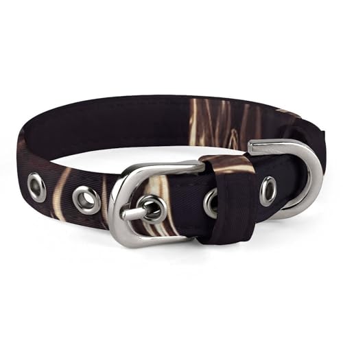 Whisky und Zigarre Hundehalsband, verstellbar, weich und bequem, Welpenhalsbänder mit Metallschnalle, Haustierhalsband für kleine, mittelgroße Haustiere Whisky und Zigarre Hundehalsband, verstellbar, weich und bequem, Welpenhalsbänder mit Metallschnalle, Haustierhalsband für kleine, mittelgroße Haustiere von DWVSFJM