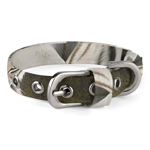 White Tigers Hundehalsband, verstellbar, weich und bequem, Welpenhalsbänder mit Metallschnalle, Haustierhalsband für kleine, mittelgroße Haustiere White Tigers Hundehalsband, verstellbar, weich und bequem, Welpenhalsbänder mit Metallschnalle, Haustierhalsband für kleine, mittelgroße Haustiere von DWVSFJM