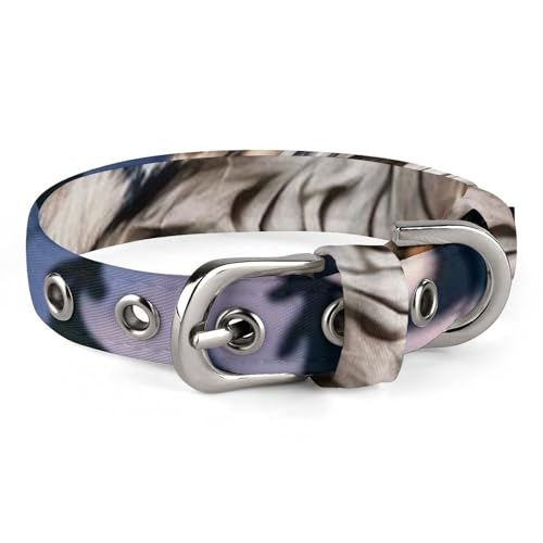 Wölfe Hundehalsband, verstellbar, weich und bequem, Welpenhalsbänder mit Metallschnalle, Haustierhalsband für kleine, mittelgroße Haustiere Wölfe Hundehalsband, verstellbar, weich und bequem, Welpenhalsbänder mit Metallschnalle, Haustierhalsband für kleine, mittelgroße Haustiere von DWVSFJM