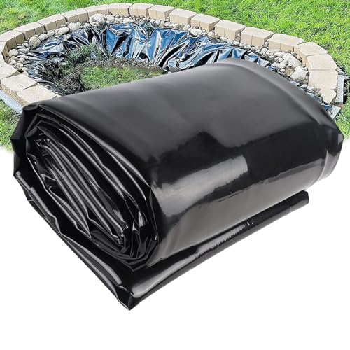 DWZL Garten-Pool-membran, Hochdichte Polyethylen-fischteichfolie Langlebige Flexible Hdpe-fischteich-vorformfolien Für Dauerhaften Schutz Flexible Landschaftsgestaltung(Size:6 * 9m,Color:20S) von DWZL