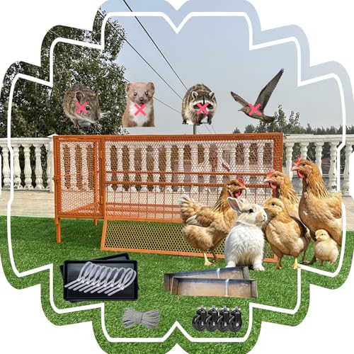 Hühnerstall, Taubenkäfig, Entenstange, Gänseterrasse, Geflügelkäfig Für Den Außenbereich Langlebig Starke Belüftungsdesign Mit Starker Tr(Size:Fasst 7 Hühner,Color:Orange) von DWZL