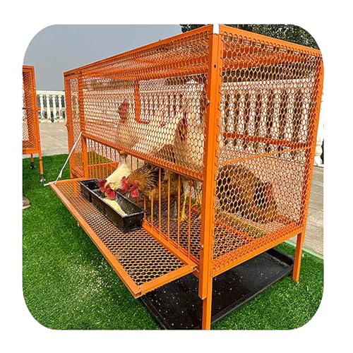 Orange Verdickter Hühnerstall Für Den Außenbereich Komfortabler Geflügelkäfig Für Die Heimzucht Einfach Zu Installierendes Design Zur Zucht Von Hühnern Enten Gänsen(Size:100 * 60 * 73cm) von DWZL