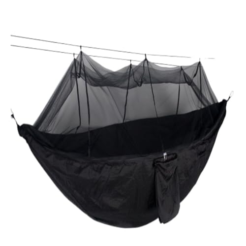 DWZXL Hängematte Bunte Hängematten for die Freizeit im Freien, unverzichtbar for Komfort und Entspannung Outdoor Hängematte(Black) von DWZXL