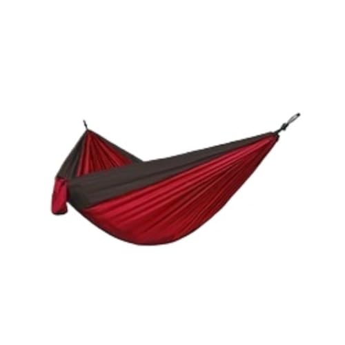 DWZXL Hängematte Einzel-Doppel-Anti-Rollover-Nylon-Hängematte, Schaukel, Outdoor-Hängematte, Outdoor-Camping, Fallschirmtuch-Hängematte Outdoor Hängematte(Red) von DWZXL