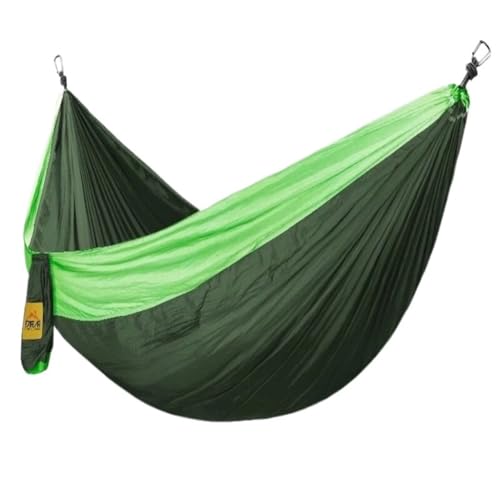 DWZXL Hängematte Fallschirmtuch Outdoor-Hängematte, Einzel- Und Doppel-Moskitonetz, Anti-Überschlag-Hängematte, Tragbare Schaukel-Hängematte Outdoor Hängematte(Green) von DWZXL