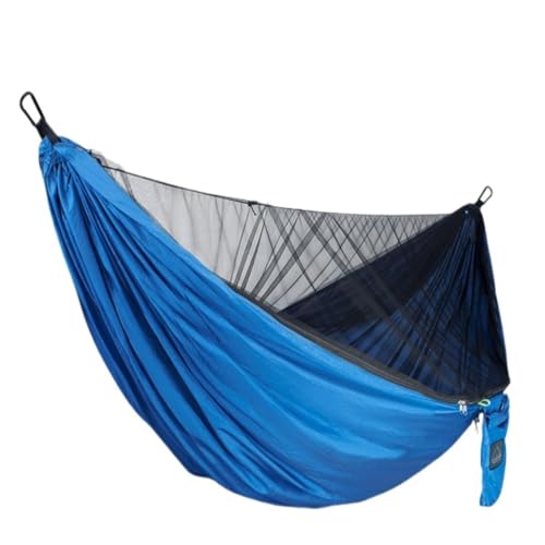 Hängematte Hängematte Fallschirmtuch Outdoor Anti-Rollover Camping Huwai Schaukel Mit Moskitonetz Netzbett Outdoor Erwachsene Outdoor Hängematte(E) von DWZXL