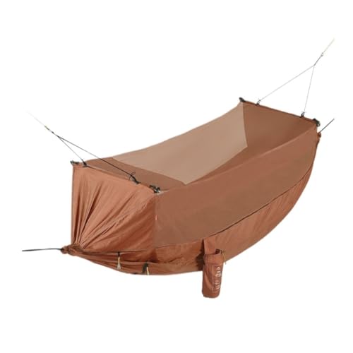Hängematte Hängematte Outdoor Camping Outdoor Camping Doppelschichtige Anti-Mücken-Hängematte Atmungsaktives Hängendes Baumzelt Outdoor Hängematte(Red) von DWZXL