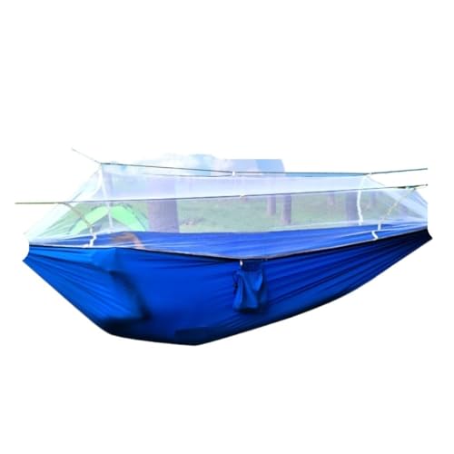 Hängematte Schnell Zu Öffnende Moskitonetz-Hängematte, Outdoor, Anti-Überschlag, Einzel- Und Doppel-Outdoor-Camping, Anti-Mücken Outdoor Hängematte(Blue) von DWZXL