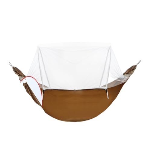 DWZXL Hängematte Vollautomatische, Schnell Zu Öffnende Hängematte for Outdoor-Camping, Verdickt Mit Moskitonetz, Um EIN Überschlagen Zu Verhindern Outdoor Hängematte(Brown) von DWZXL