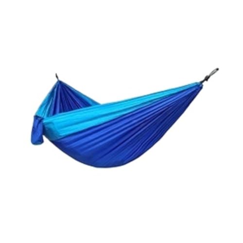 Hängematte Einzel-Doppel-Anti-Rollover-Nylon-Hängematte, Schaukel, Outdoor-Hängematte, Outdoor-Camping, Fallschirmtuch-Hängematte Outdoor Hängematte(Blue) von DWZXL