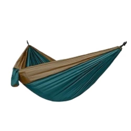 Hängematte Einzel-Doppel-Anti-Rollover-Nylon-Hängematte, Schaukel, Outdoor-Hängematte, Outdoor-Camping, Fallschirmtuch-Hängematte Outdoor Hängematte(Green) von DWZXL