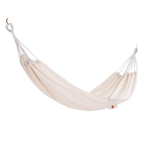 Hängematte Outdoor-Hängematte, Outdoor-Schaukel, for Erwachsene, Dick, Doppelt, Anti-Überschlag, Schlafsaal, Schlafsaal, Studenten-Hängesessel Outdoor Hängematte(White,L) von DWZXL