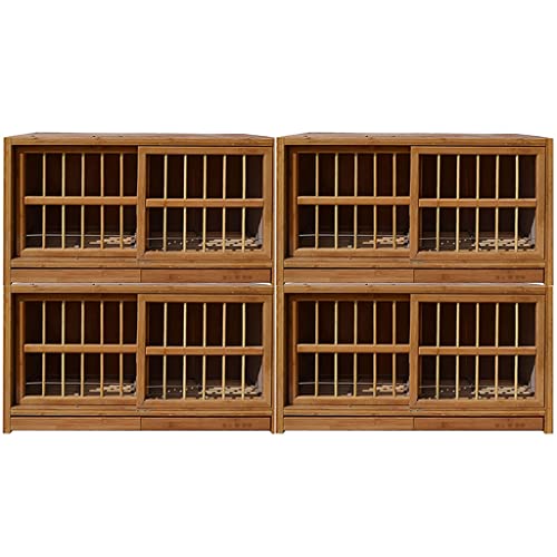 Volieren Drücken Ziehen Türen Und Fenster Taubenkäfig, Bambus Vogelkäfig, Doppelschubladen-Mistkasten Vogelvoliere, Anpassen Isolation Zucht Pigeon Nistkasten (Color : Brown*4, S : 80 * 40 * 45cm) Volieren Drücken Ziehen Türen Und Fenster Taubenkäfig, Bambus Vogelkäfig, Doppelschubladen-Mistkasten Vogelvoliere, Anpassen Isolation Zucht Pigeon Nistkasten (Color : Brown*4, S : 80 * 40 * 45cm) von DXIUM