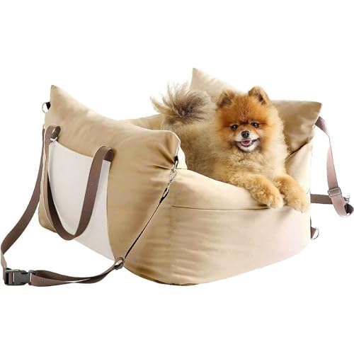 Hunde Autositz for Kleine Hunde, Hundeautositze for Kleine Hunde, Atmungsaktive, Faltbare, Weiche und Waschbare Oxford-Reisetaschen (Color : C1, Size : 60 * 50 * 33cm) von DYCWSD