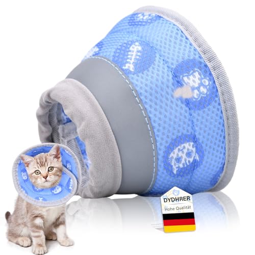 Halskrause Katze,Weich Katzen Halskrause,Einstellbarer Katzenkragen,Faltbaren Leckschutz Katze für Nach Operationen und Verletzungen,Verhindert das Lecken von Wunden-Blau,S,1 Monate altes Kätzchen Halskrause Katze,Weich Katzen Halskrause,Einstellbarer Katzenkragen,Faltbaren Leckschutz Katze für Nach Operationen und Verletzungen,Verhindert das Lecken von Wunden-Blau,S,1 Monate altes Kätzchen von DYDHRER